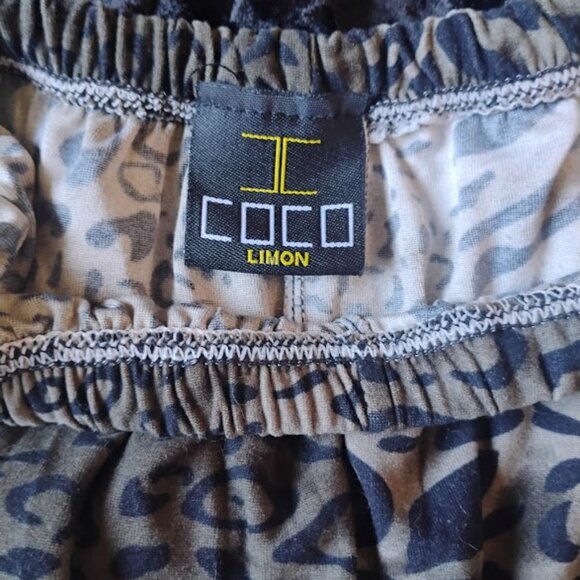 Coco Limon Leopard Print Leggings size L/XL Buttery Soft Animal Print Cheetah - Picture 4 of 5